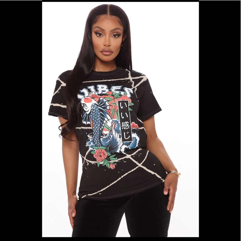 Black wash vibes top